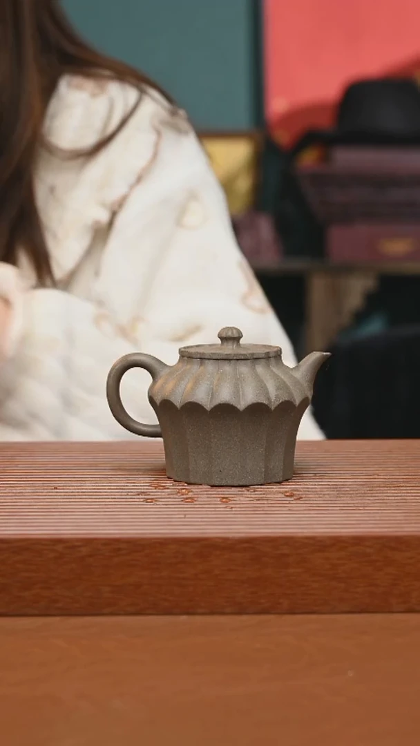 茶壶紫砂精工半手筋纹533