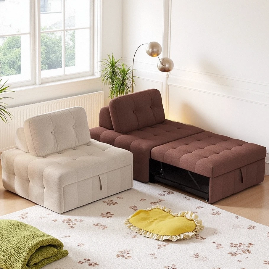 新款双单人沙发床折叠两用小户型客厅多功能二合一抽拉伸缩午休床