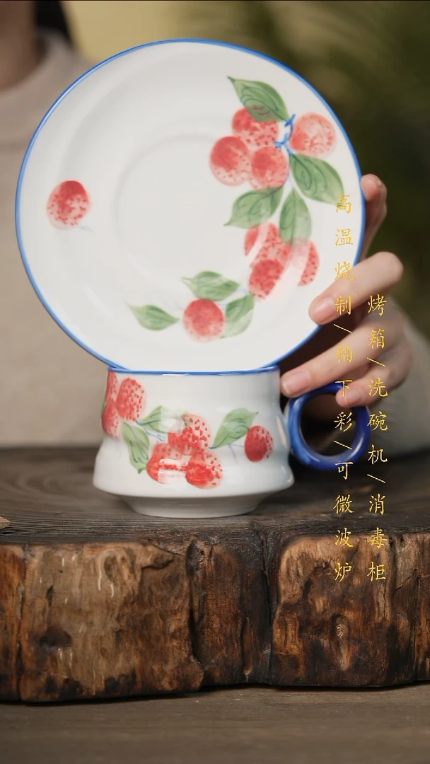 瓷片景德镇高温釉下彩可微波烤箱洗碗机