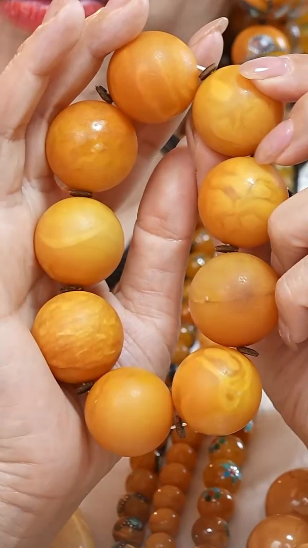 蜜蜡颈饰未镶嵌2649天然蜜蜡珠宝奇石云端石膏花蜡全部保真