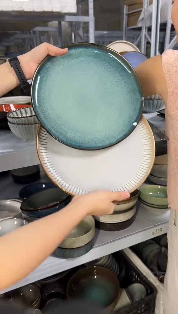 陶瓷外贸尾货瑕疵满20包邮X2大盘