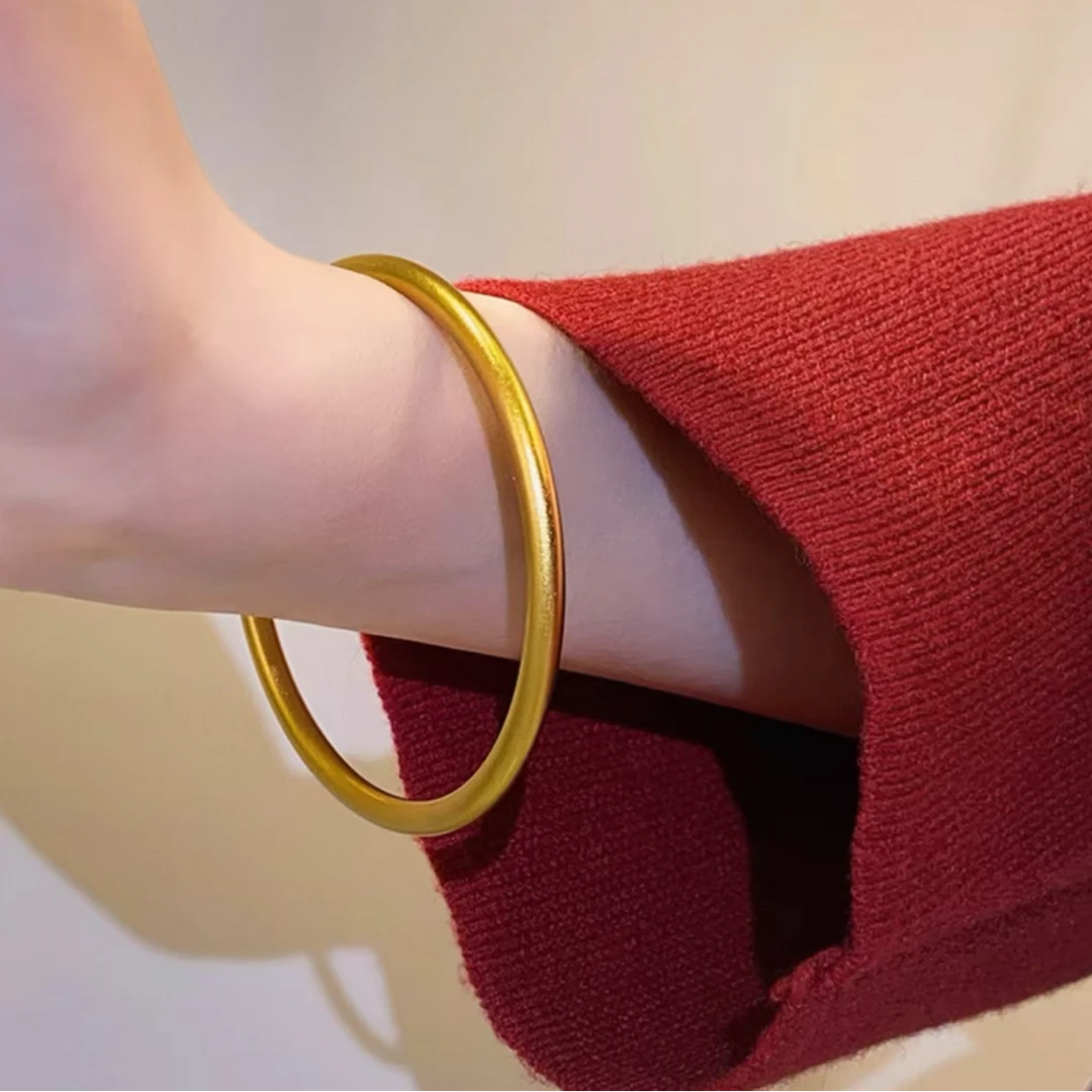【顺丰配送 明天到家】经典素圈手镯 22g男女同款70-200斤适戴百搭时尚款饰品可戴漂亮铜合金