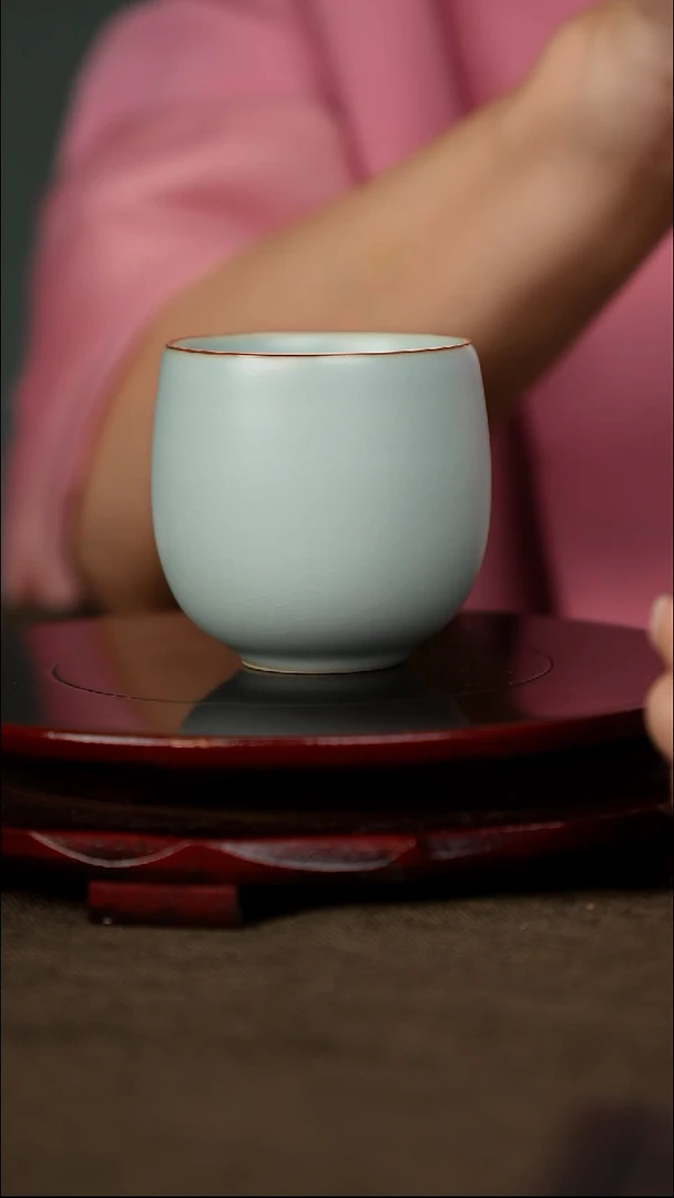 微微瑕 龙蛋杯 无底款