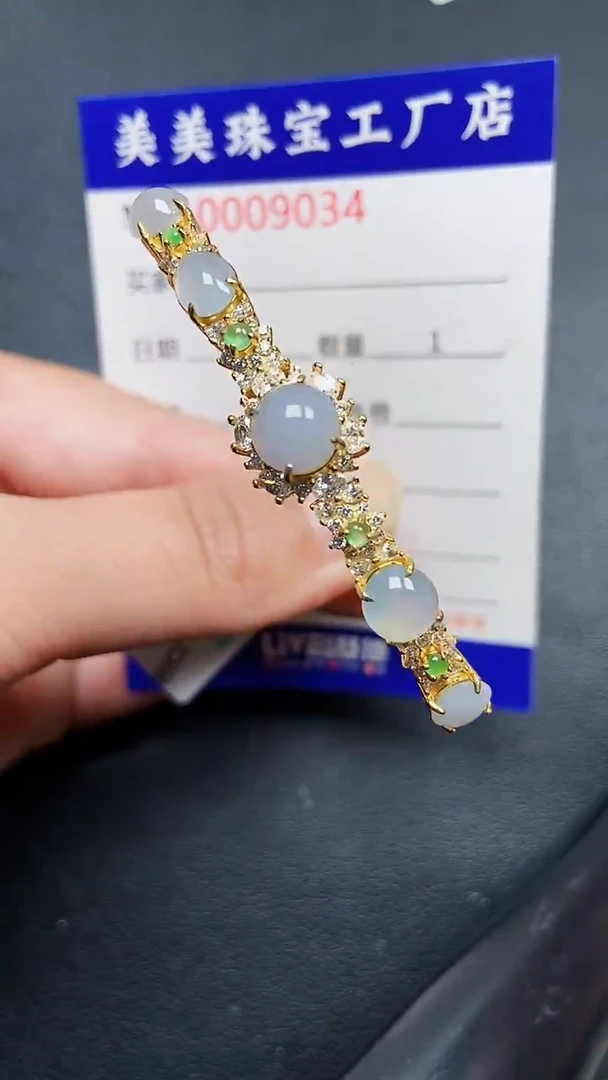 颈饰银S925镶嵌翡翠9034