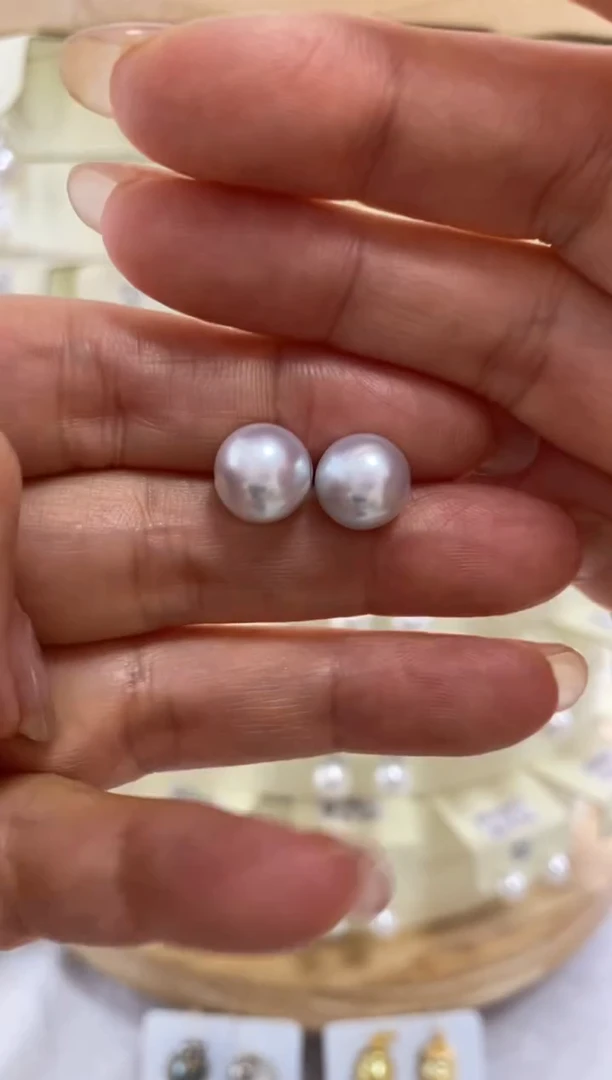 【闪购商品】海水珍珠耳饰银S925镶嵌巴洛克