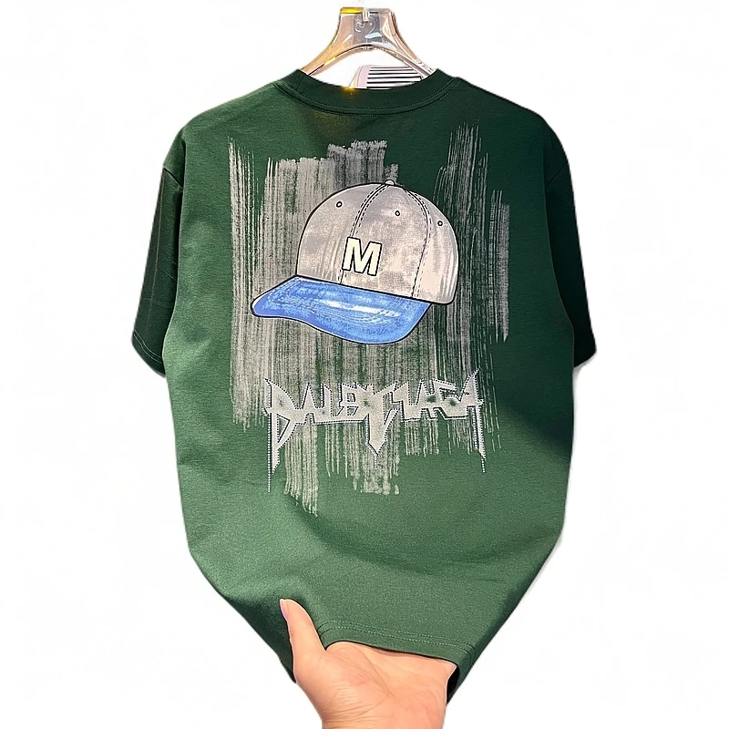 夏季凉感印花防晒短袖T恤男夏季透气圆领微宽松型潮流上衣 半袖