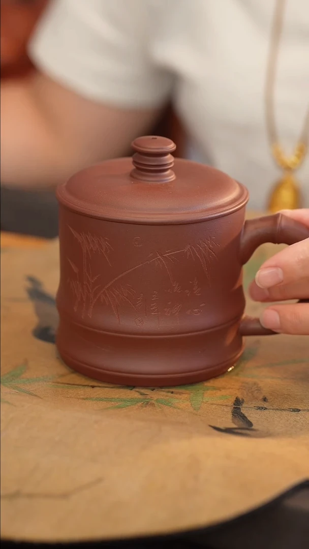 茶壶紫砂原矿手工制作盖杯