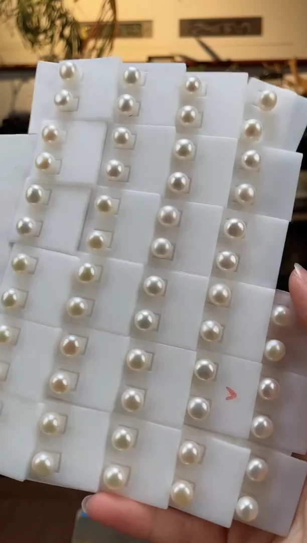 【闪购商品】淡水珍珠耳钉银S925镶嵌02珍珠耳钉*20ZD发其一