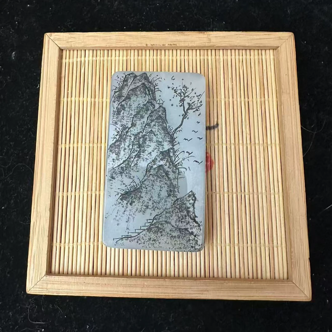 和田玉山水牌吊坠1111