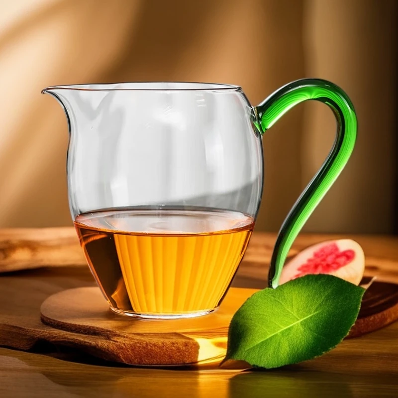 禾器晶彩·怡然茶海手工鹰嘴高硼硅公道杯高档玻璃公道杯分茶器