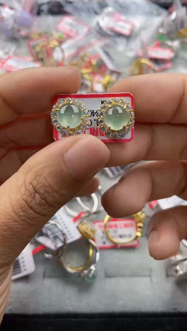 银S925镶嵌戒指翡翠111            51