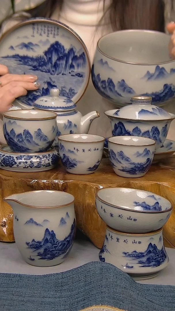 【闪购商品】简装家用款10件套 陶瓷家用茶具系列