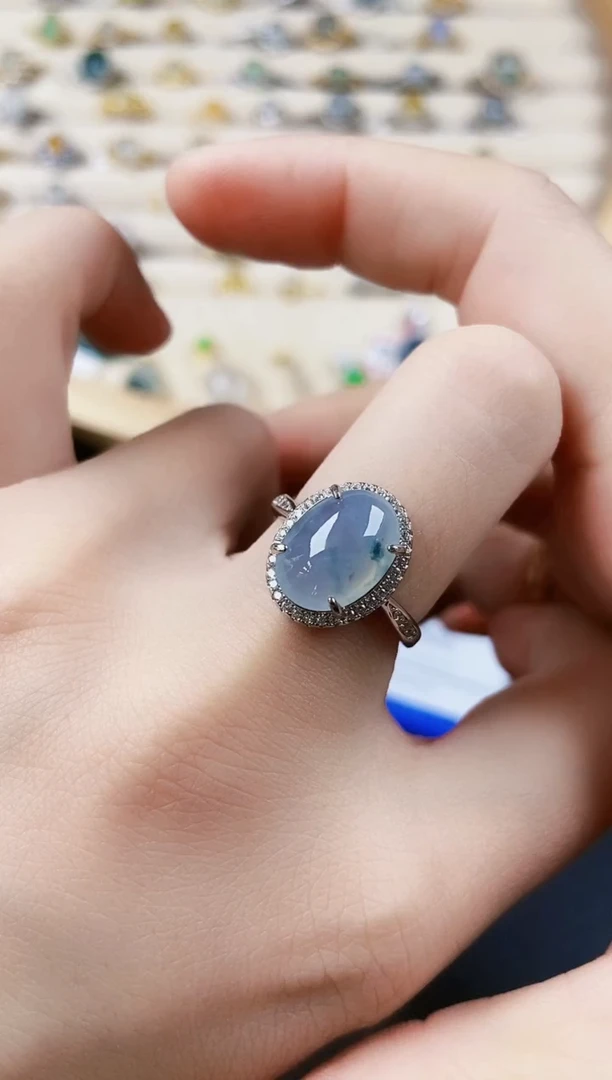 【闪购商品】翡翠戒指银S925镶嵌464644