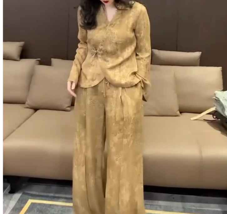 2025夏季新款网红同款洋气韩版潮流薄款上衣裤子两件套M-O0