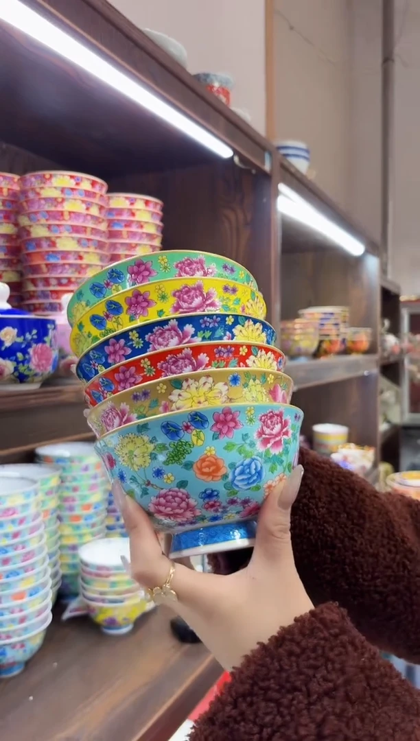 珐琅   5英寸饭碗6个景德镇餐具