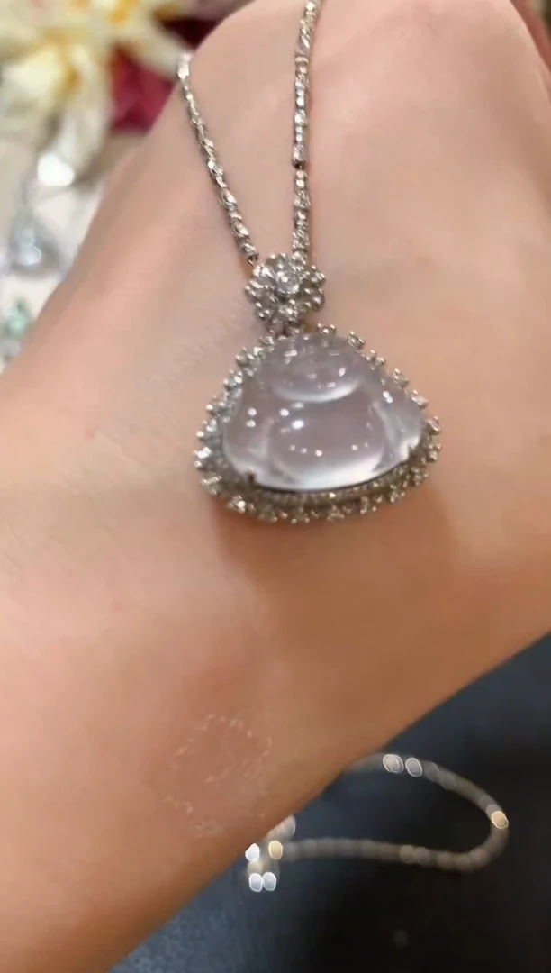 吊坠(不含链)18K金镶嵌翡翠z43
