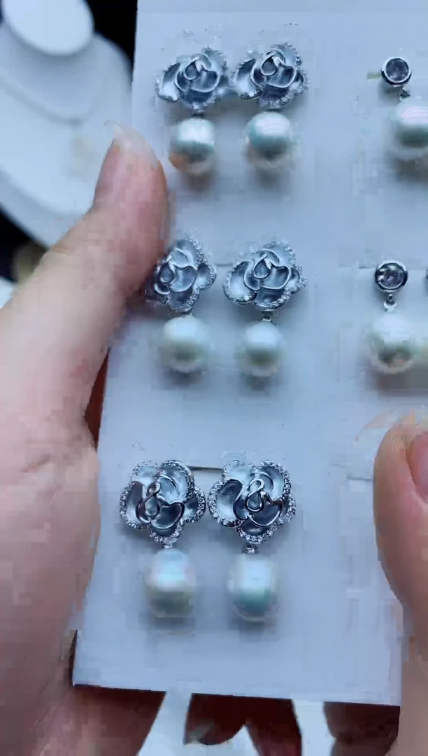 未镶嵌耳饰淡水珍珠耳环多样性发起一