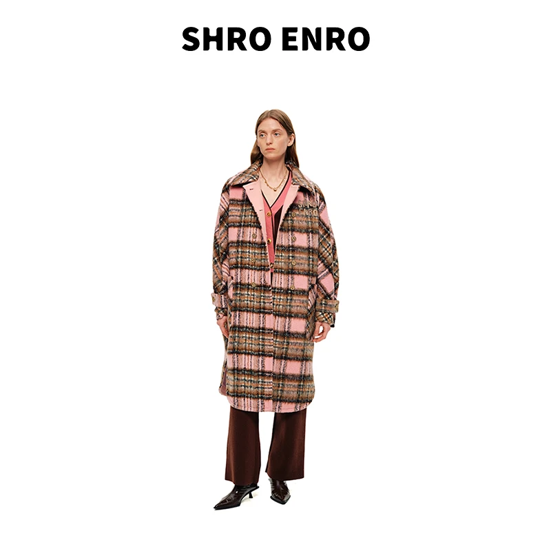 【戚砚笛同款】SHRO ENRO 冬季新款高级感气质女大衣SE24AWWZ195