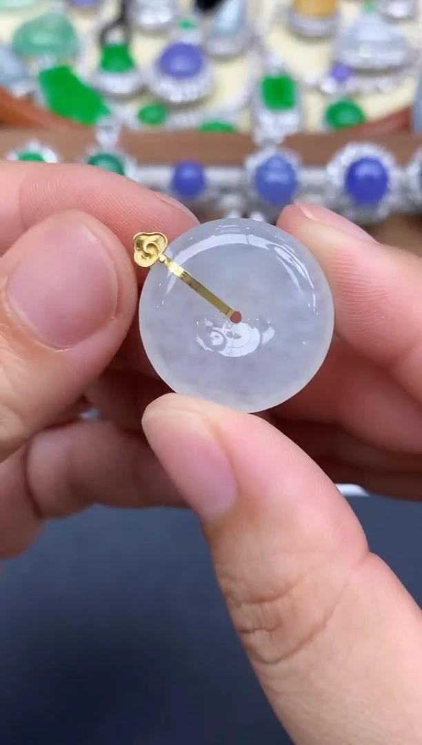 颈饰18K金镶嵌翡翠59-中国好珍宝