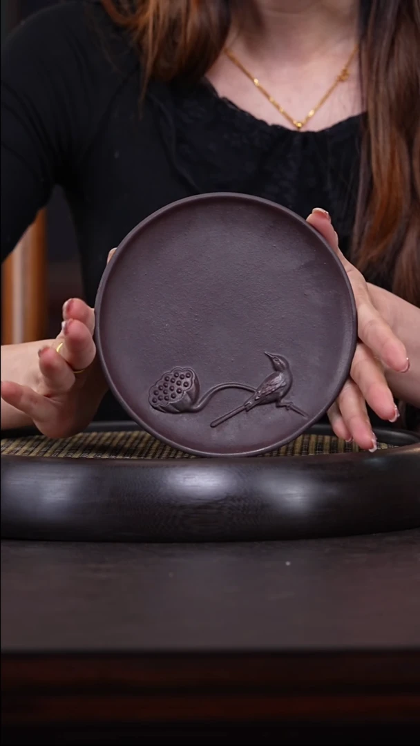 【闪购商品】紫砂茶壶十竹斋21-6紫砂圆壶承