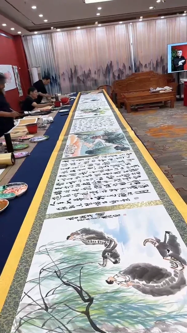 书法田双乐成磊李发治王继雄梁汉民 合作10米乘1米