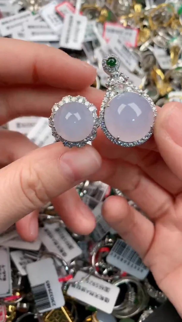 银S925镶嵌戒指翡翠333----8