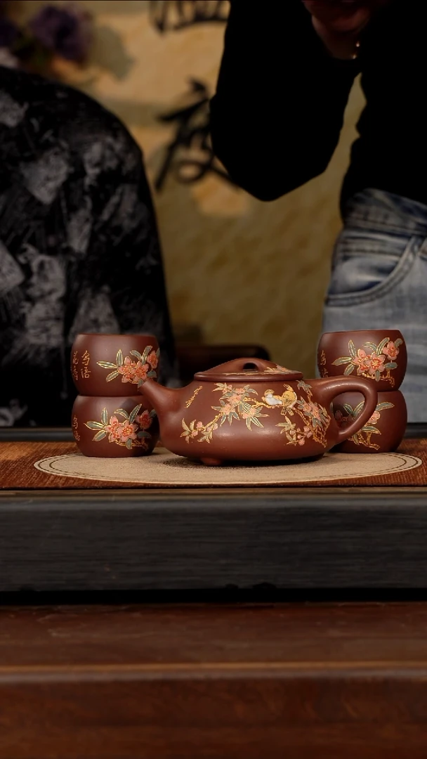 茶壶紫砂宜兴紫砂PHJ 潘氏紫泥 西施套组 251cc