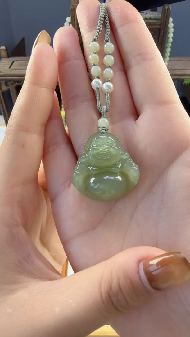 颈饰未镶嵌和田玉30mm佛公