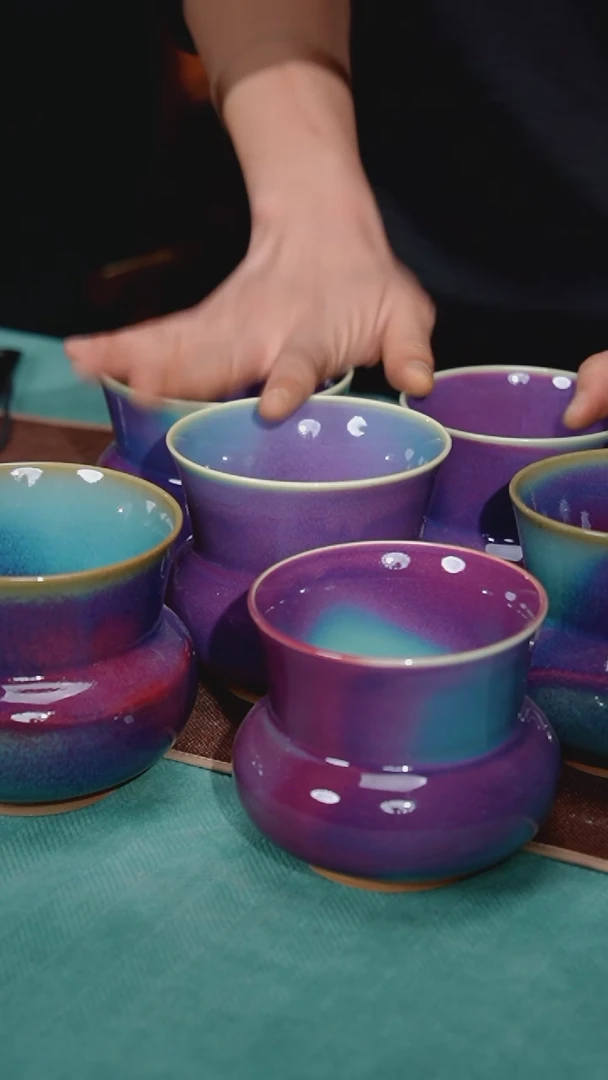 【闪购商品】83-7直壁樽式建水（窑变随机简包）