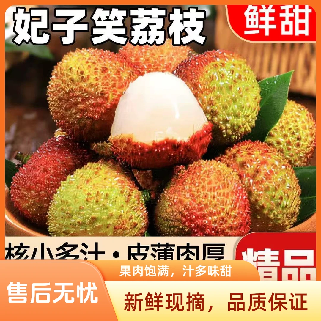 新鲜{海吉星荔枝供应链}海南妃子笑荔枝新鲜采摘3-5斤（顺丰次日达