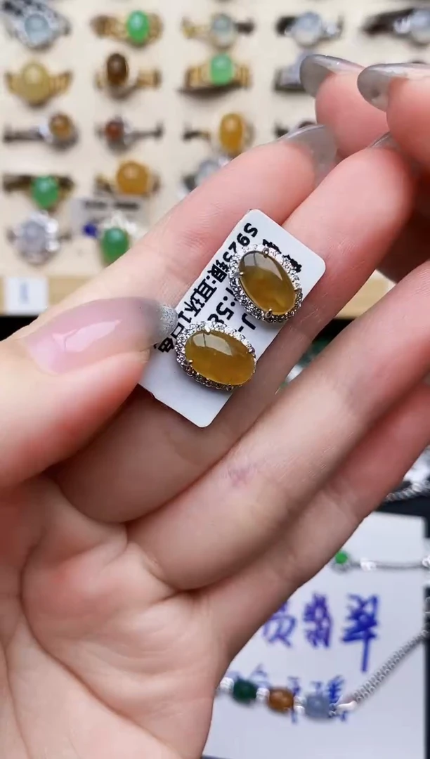 银S925镶嵌戒指翡翠0070