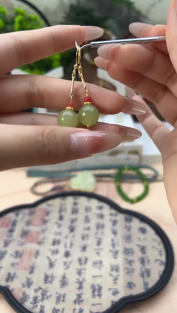 未镶嵌和田玉耳饰216