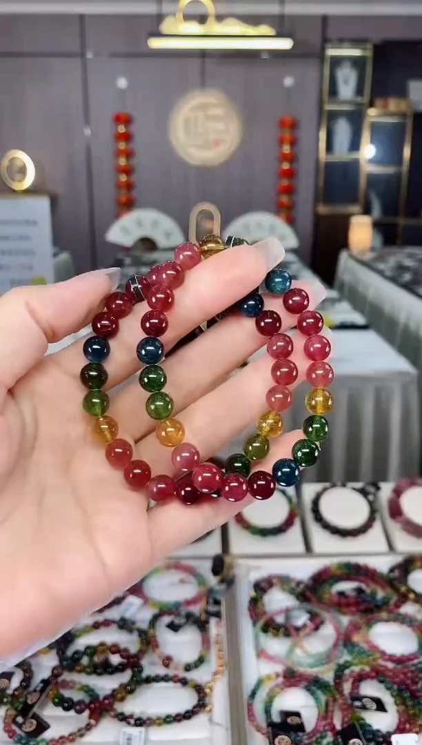 收藏级老矿碧玺单圈手串7mm+未镶嵌碧玺（多样性发一条）hon