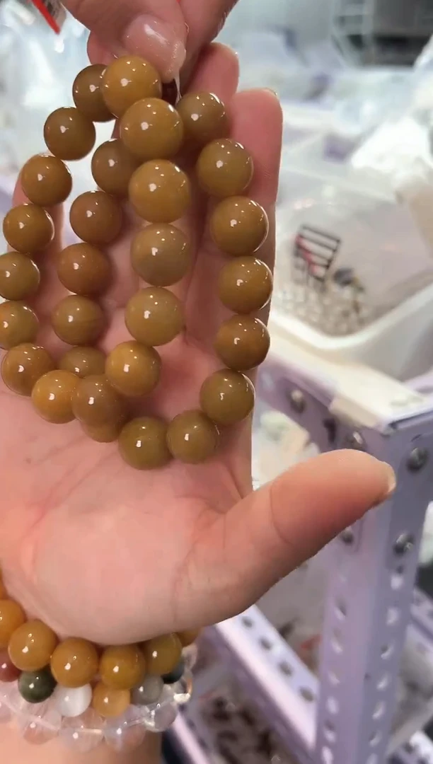 未镶嵌手串水晶黄兔毛手串14m+ 多样发一