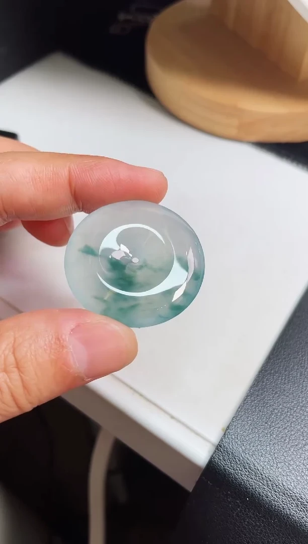 颈饰未镶嵌翡翠平安扣尺寸33.8 6.2mm