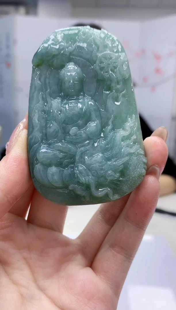 【闪购商品】定制翡翠未镶嵌4829jw-毛货挂件35