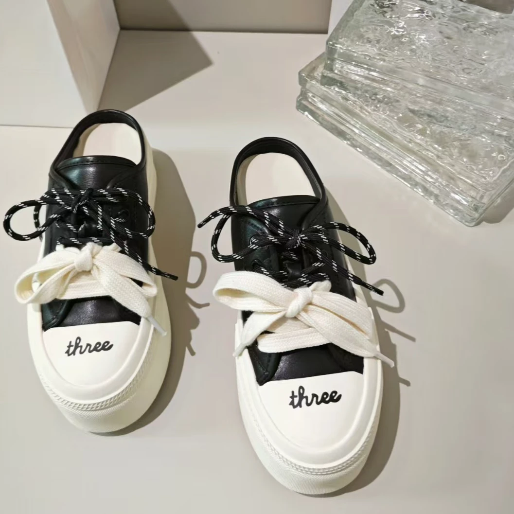 韩版欧货增高厚底系带增高真皮皮鞋外穿圆头夏季百搭鞋平底真单鞋