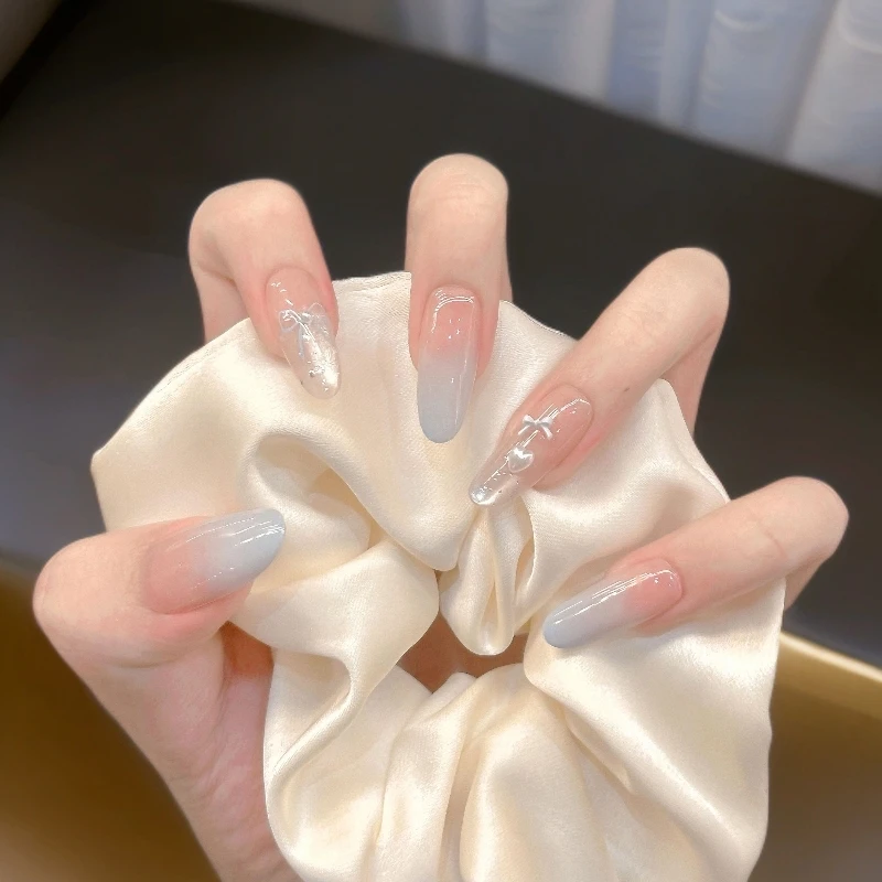 【夏日baby】纯欲冰透猫眼美甲手工穿戴甲气质显白美甲2025最火爆款
