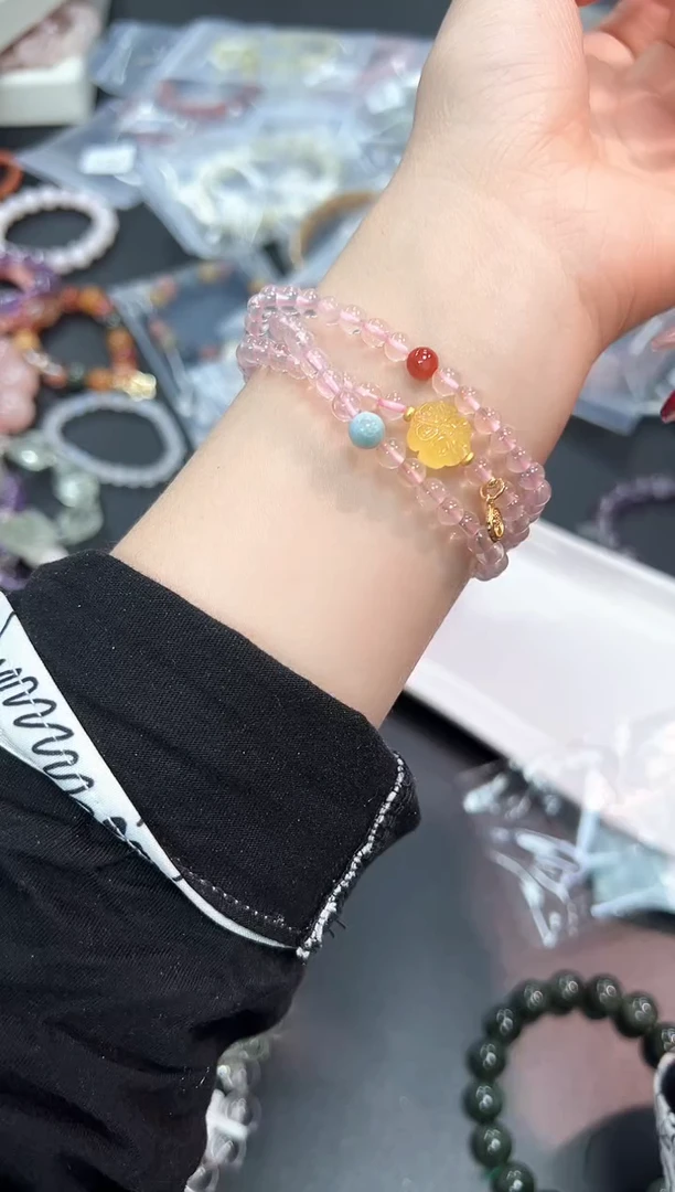 【闪购商品】水晶手串未镶嵌84W多样性发其一1条默认微瑕