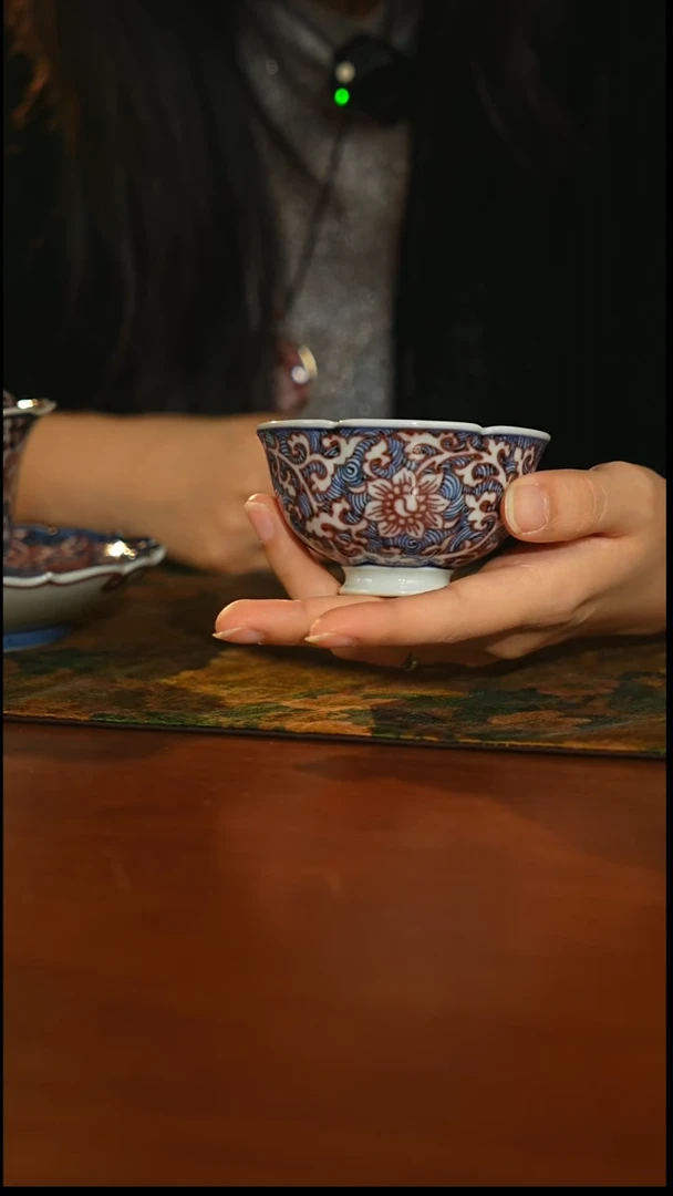 瓷片畅怀堂海上生花海棠杯 七天预售