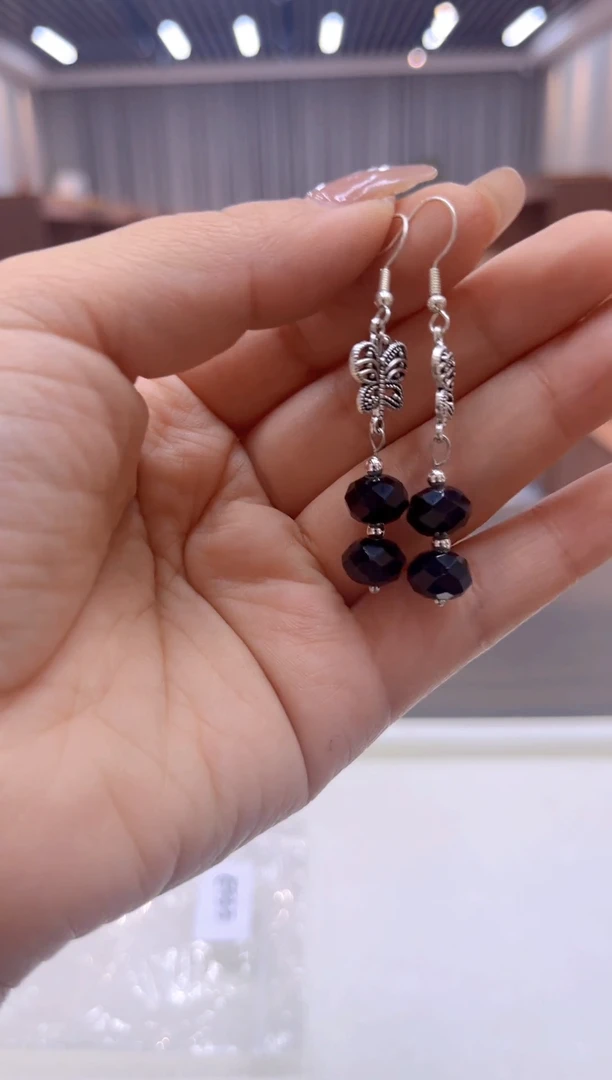 银S925镶嵌耳饰玛瑙/玉髓E933