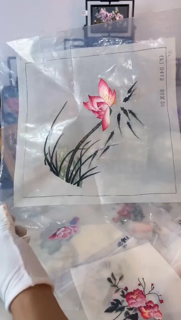 织绣纯手工苏绣双面绣绣布91