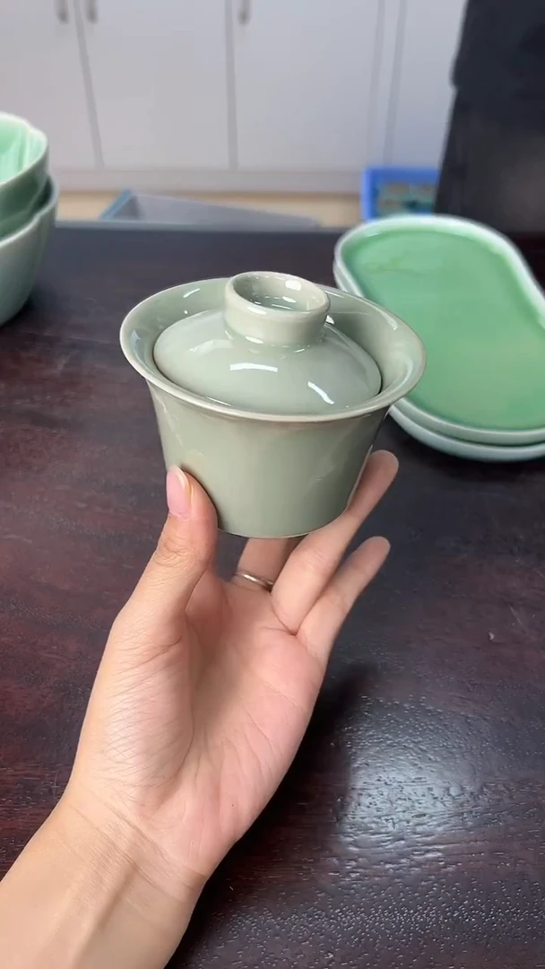 龙泉云间青瓷小米茶器