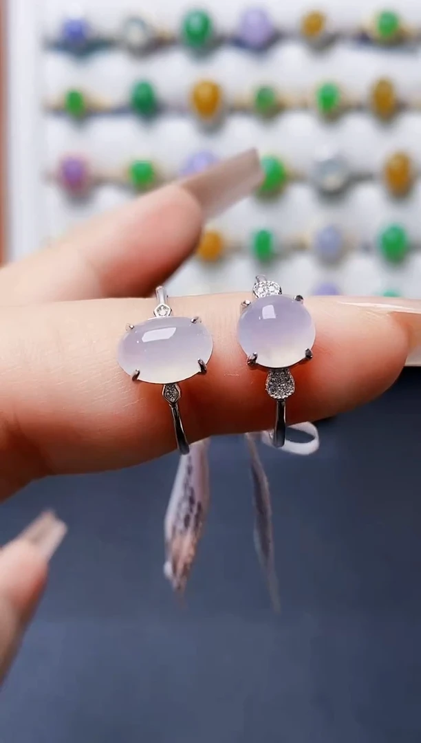 银S925镶嵌戒指翡翠1006