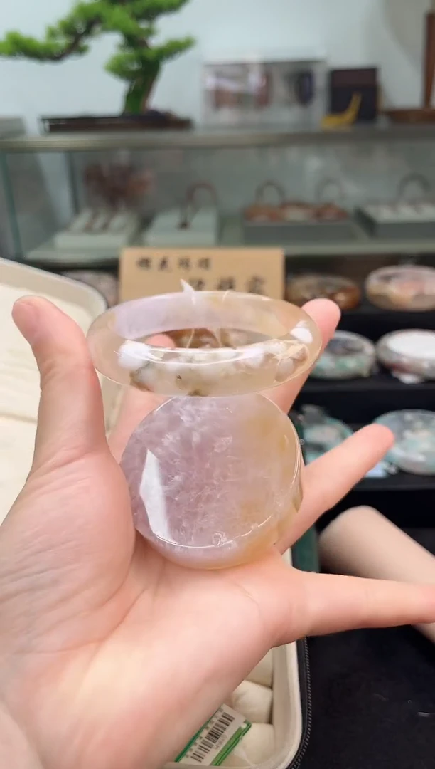 未镶嵌手镯石英质玉57圈口（赠品镯心）35217