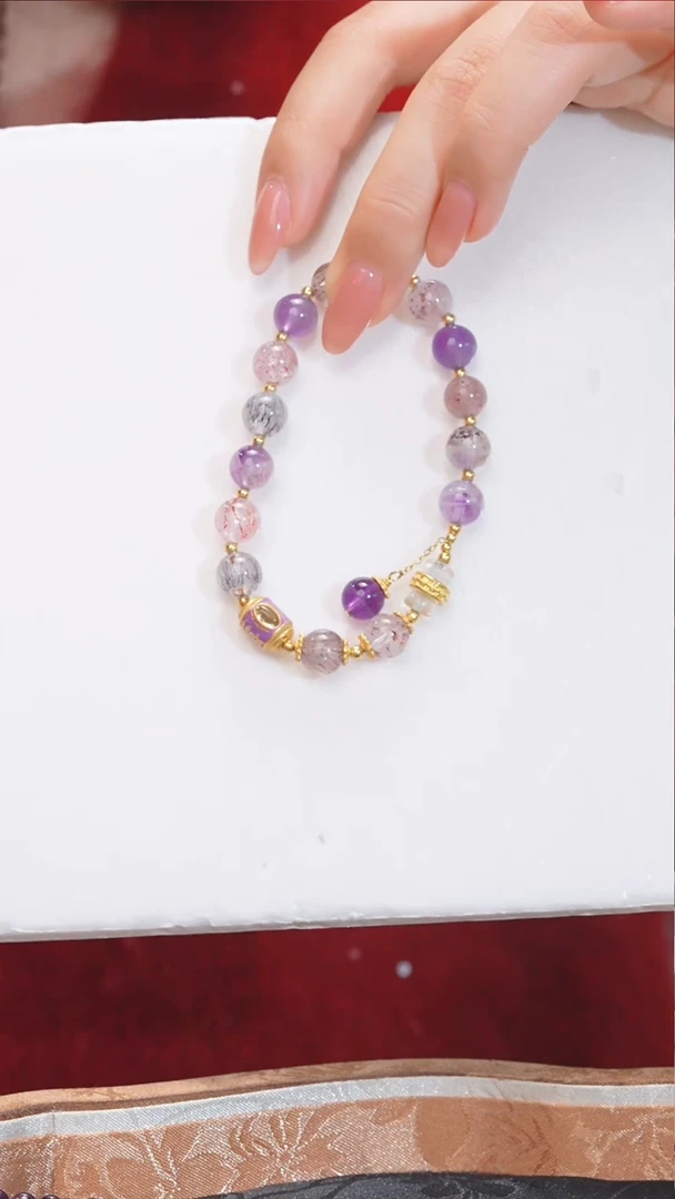 【闪购商品】水晶手串未镶嵌超七 卡8@@W8307