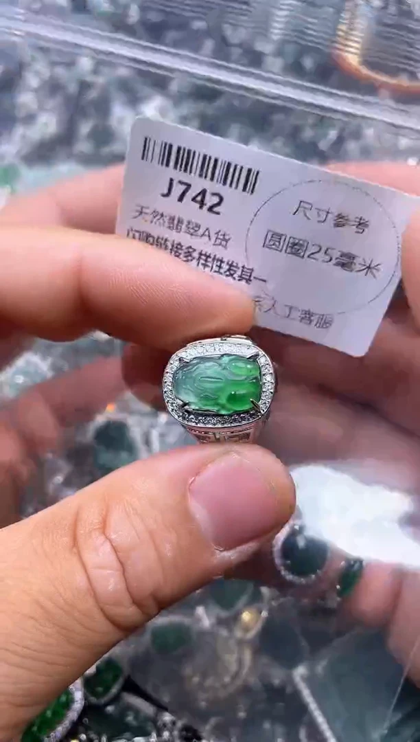 【闪购商品】翡翠颈饰未镶嵌J742戒指