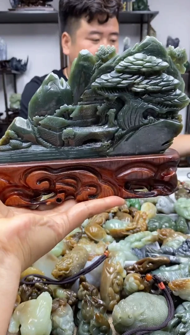 和田玉未镶嵌摆件1