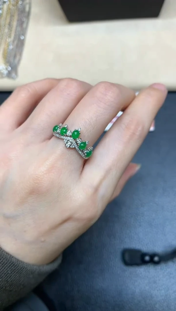 【闪购商品】翡翠戒指18K金镶嵌【无鉴赏期