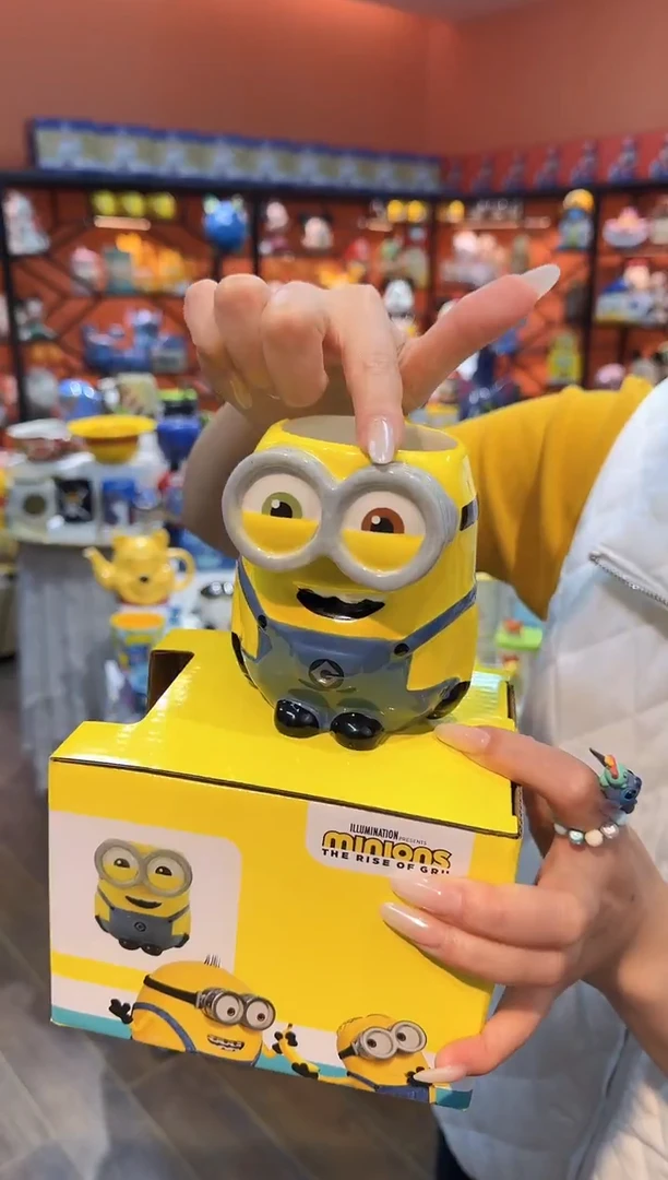 瓷片@@小黄人鲍勃陶瓷水杯